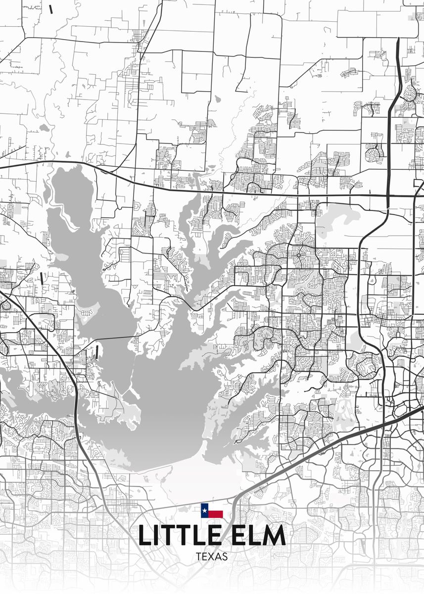 'Little Elm TX' Poster by IMR Designs Displate