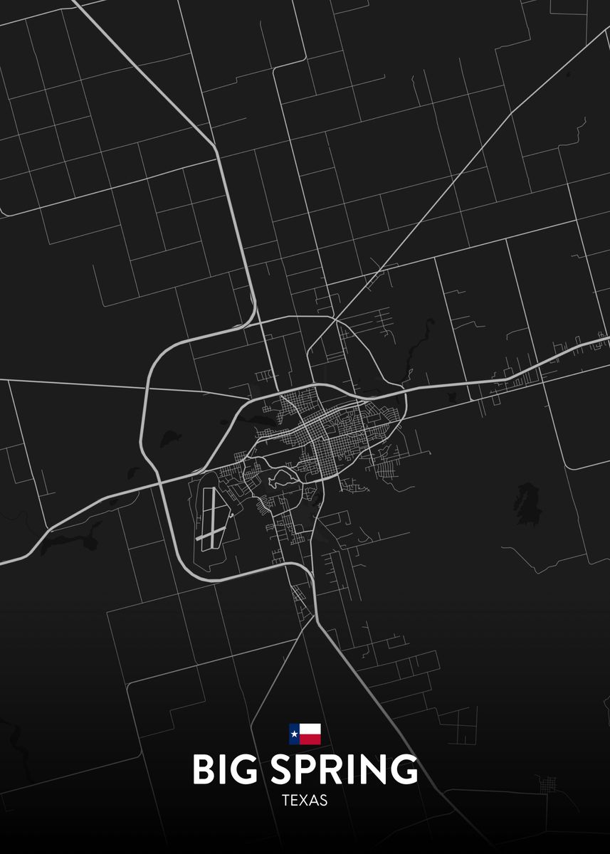 'Big Spring TX' Poster by IMR Designs Displate