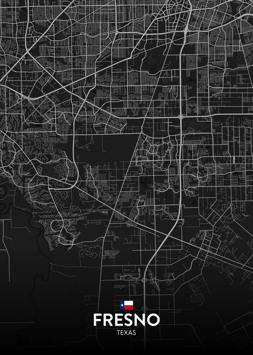 'Fresno TX' Poster by IMR Designs Displate