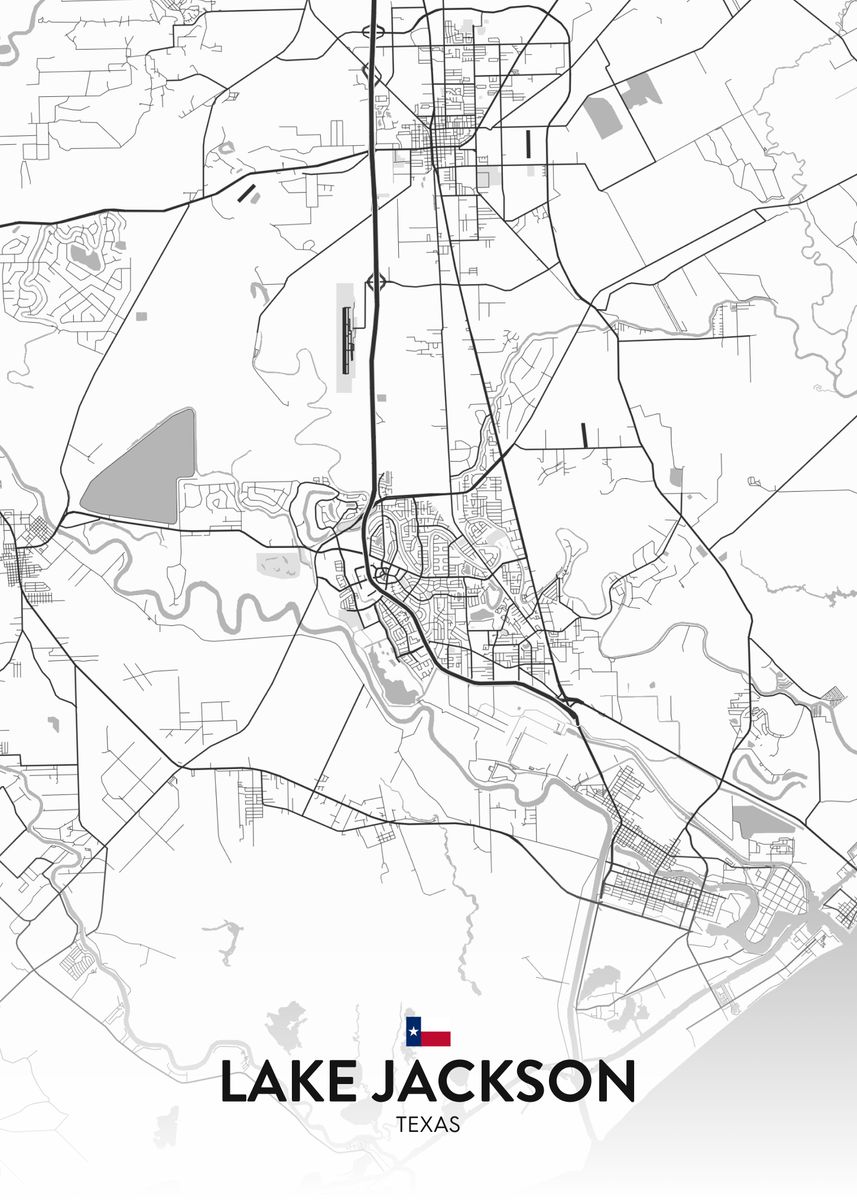 'Lake Jackson TX' Poster, picture, metal print, paint by IMR Designs