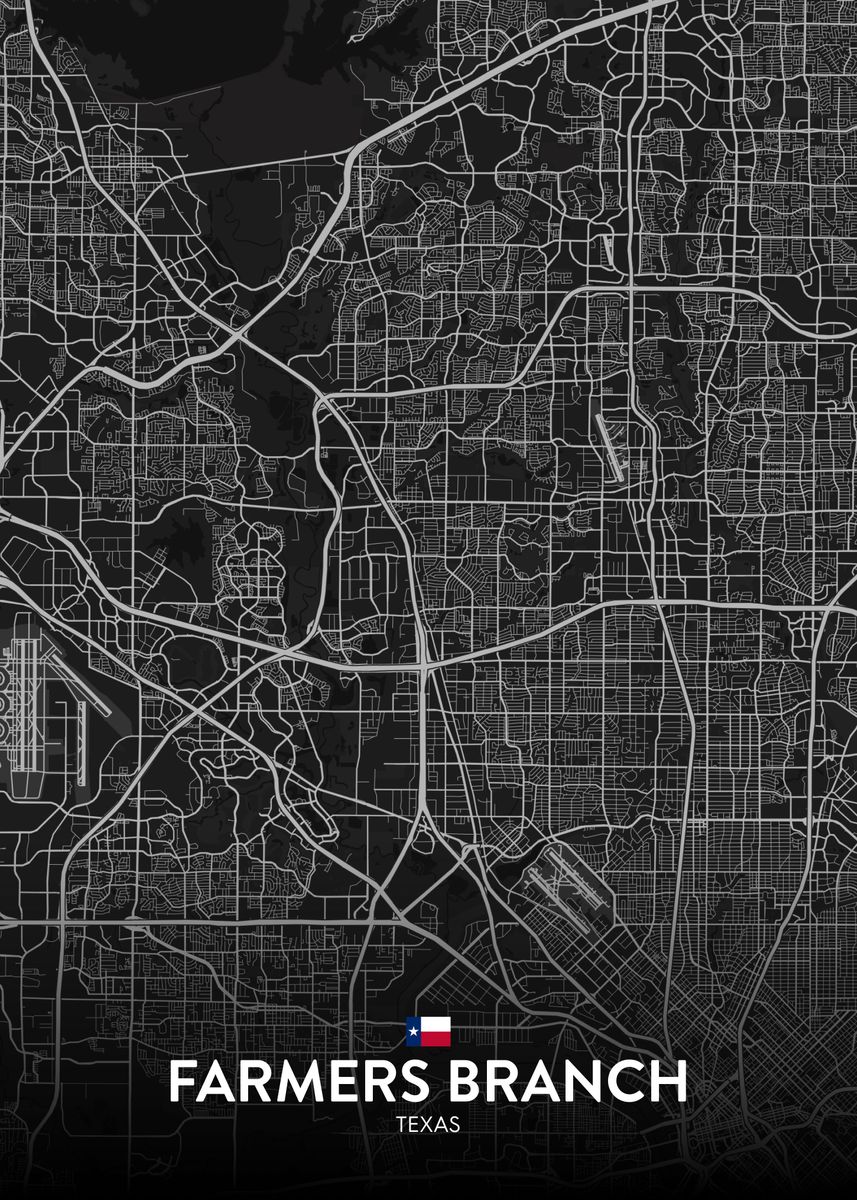 'Farmers Branch TX' Poster by IMR Designs Displate