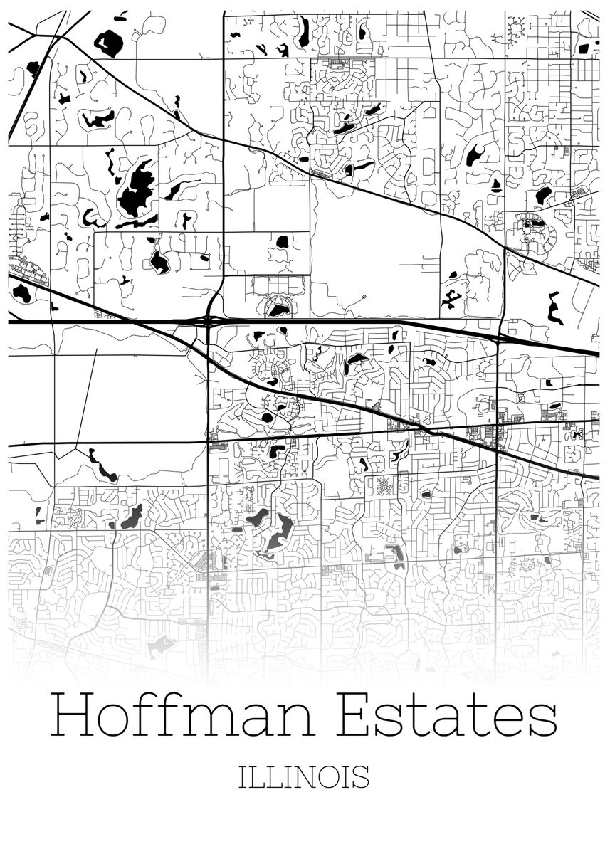 'Hoffman Estates Illinois' Poster by RelDesign Displate