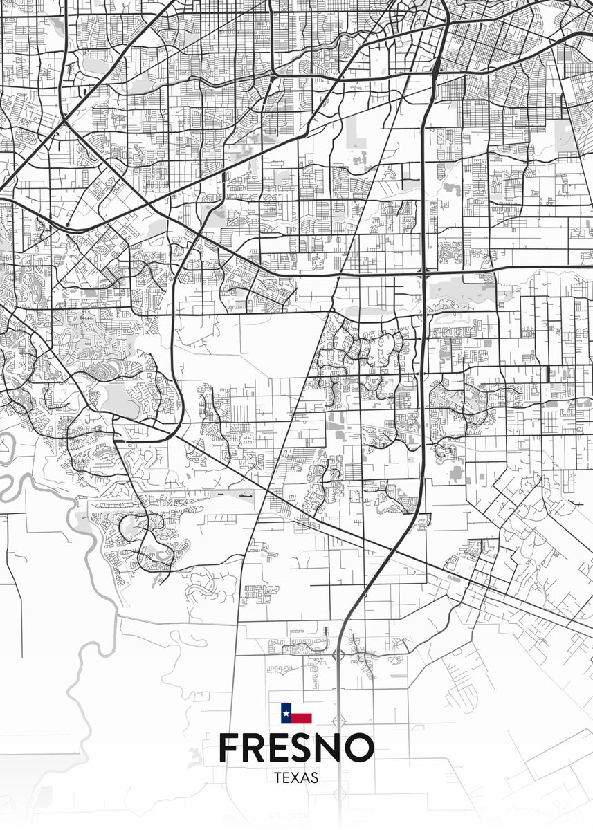 'Fresno TX' Poster by IMR Designs Displate