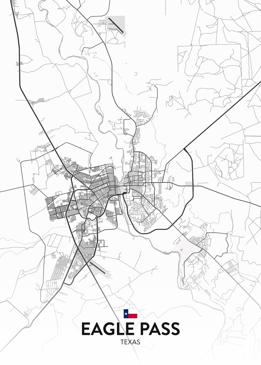 'Eagle Pass TX' Poster by IMR Designs Displate