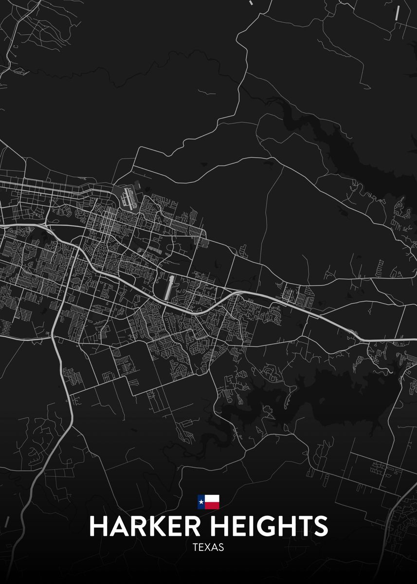 'Harker Heights TX' Poster by IMR Designs Displate