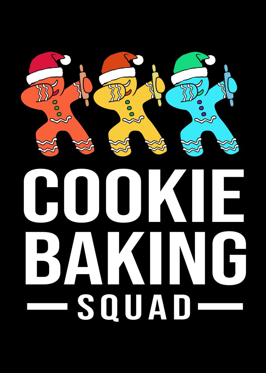 'Cookie Baking Team' Poster, picture, metal print, paint by FunnyGifts