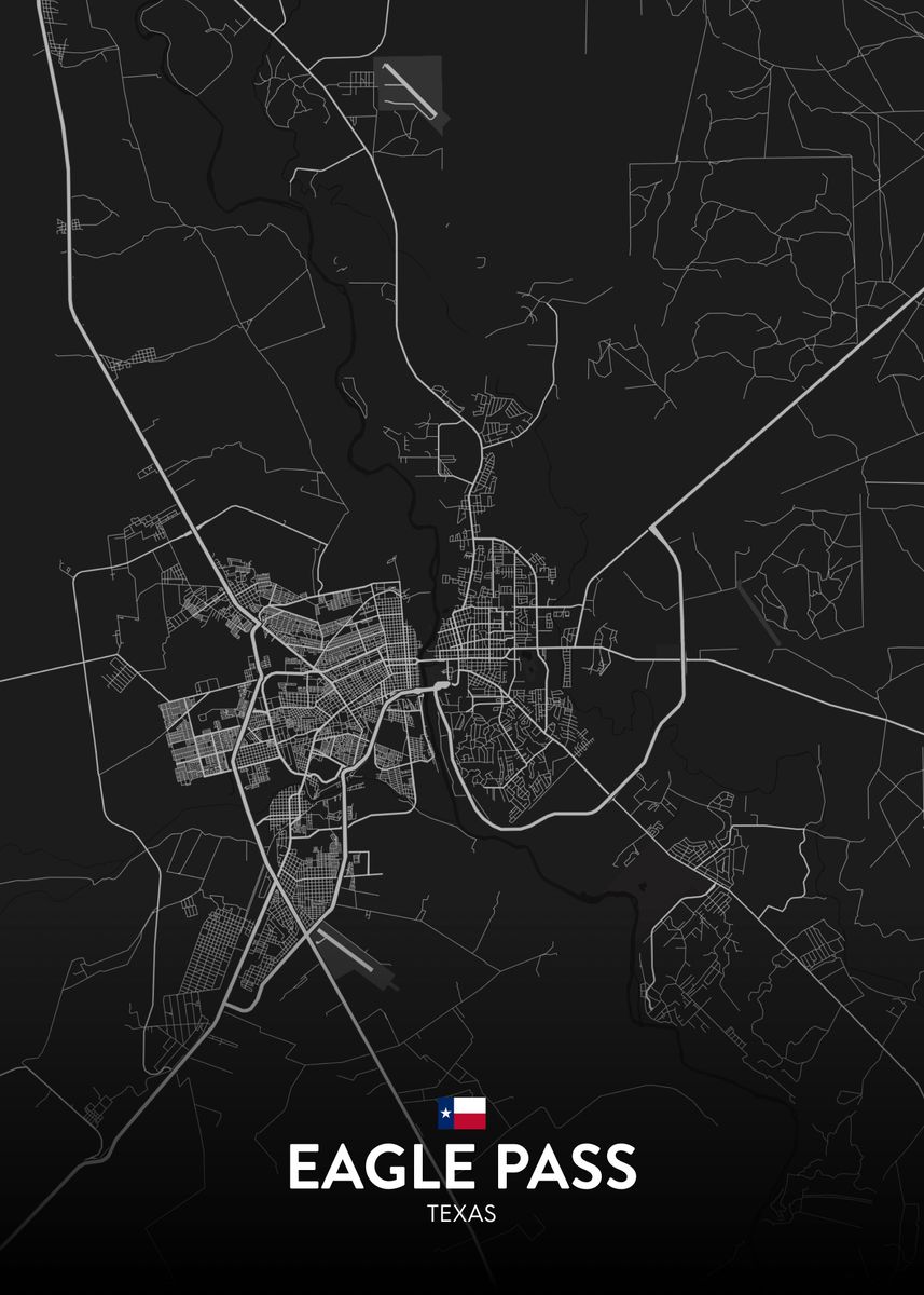 'Eagle Pass TX' Poster by IMR Designs Displate