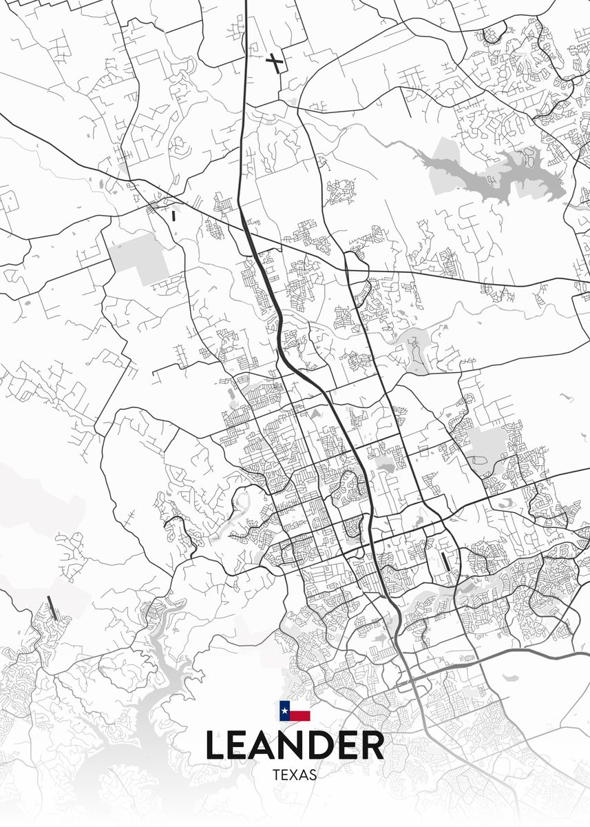 'Leander TX' Poster by IMR Designs Displate