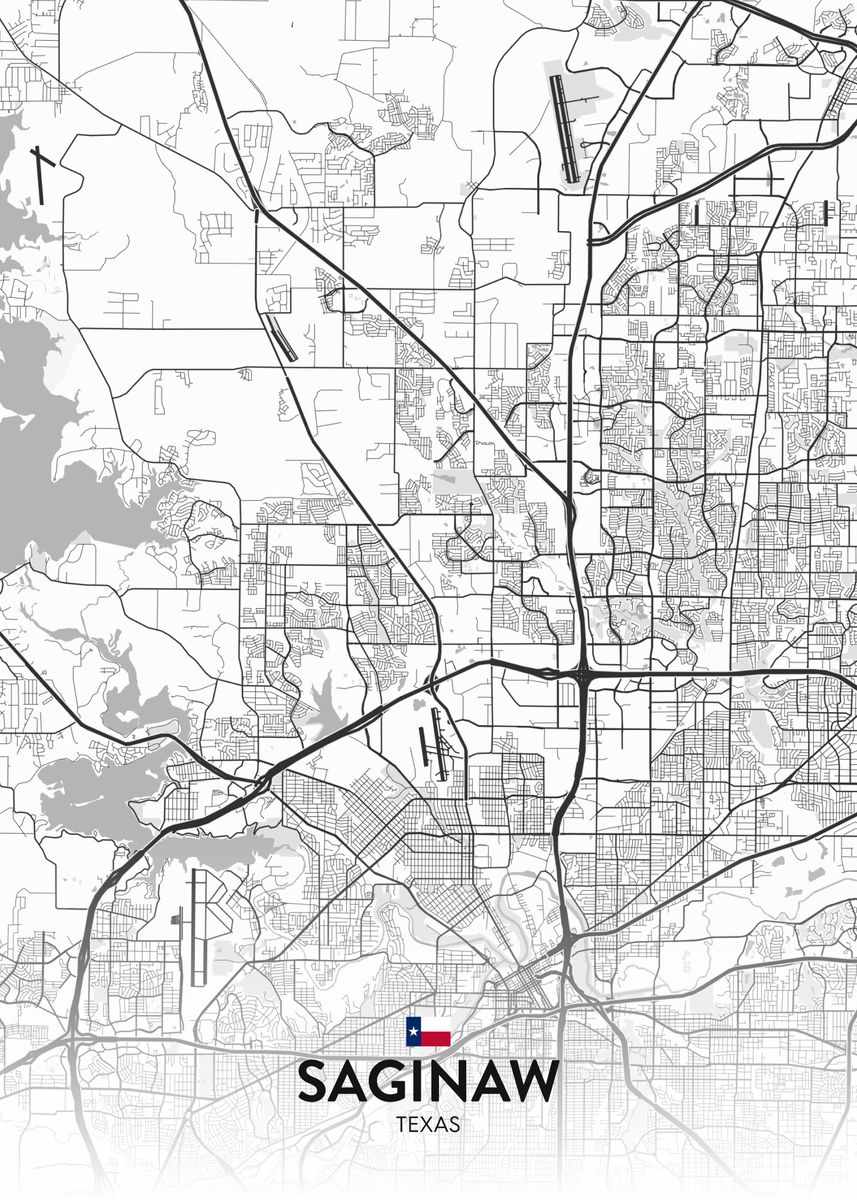 'Saginaw TX' Poster by IMR Designs Displate