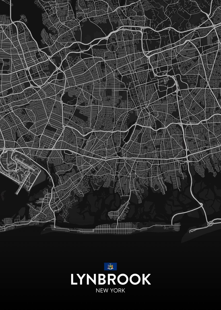 Lynbrook Loop 'Lynbrook NY' Poster, picture, metal print, paint by IMR Designs | Displate