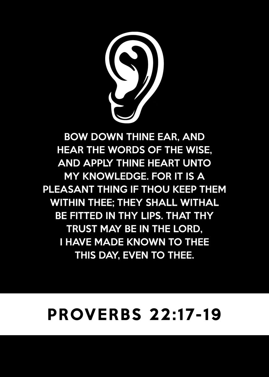 Proverbs 22 17 19 Poster Picture Metal Print Paint By ABConcepts proverbs-22-17-19-poster-picture-metal-print-paint-by-abconcepts
