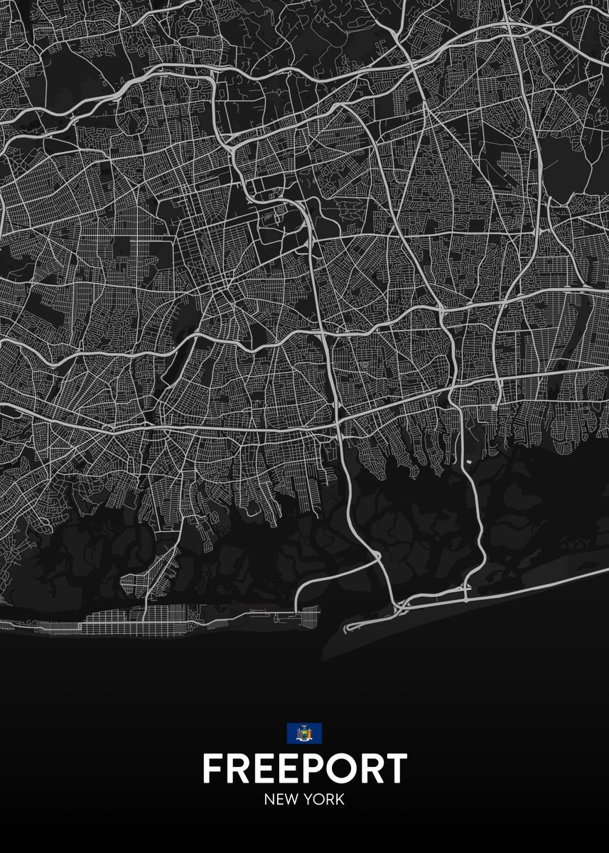 'Freeport NY' Poster by IMR Designs | Displate