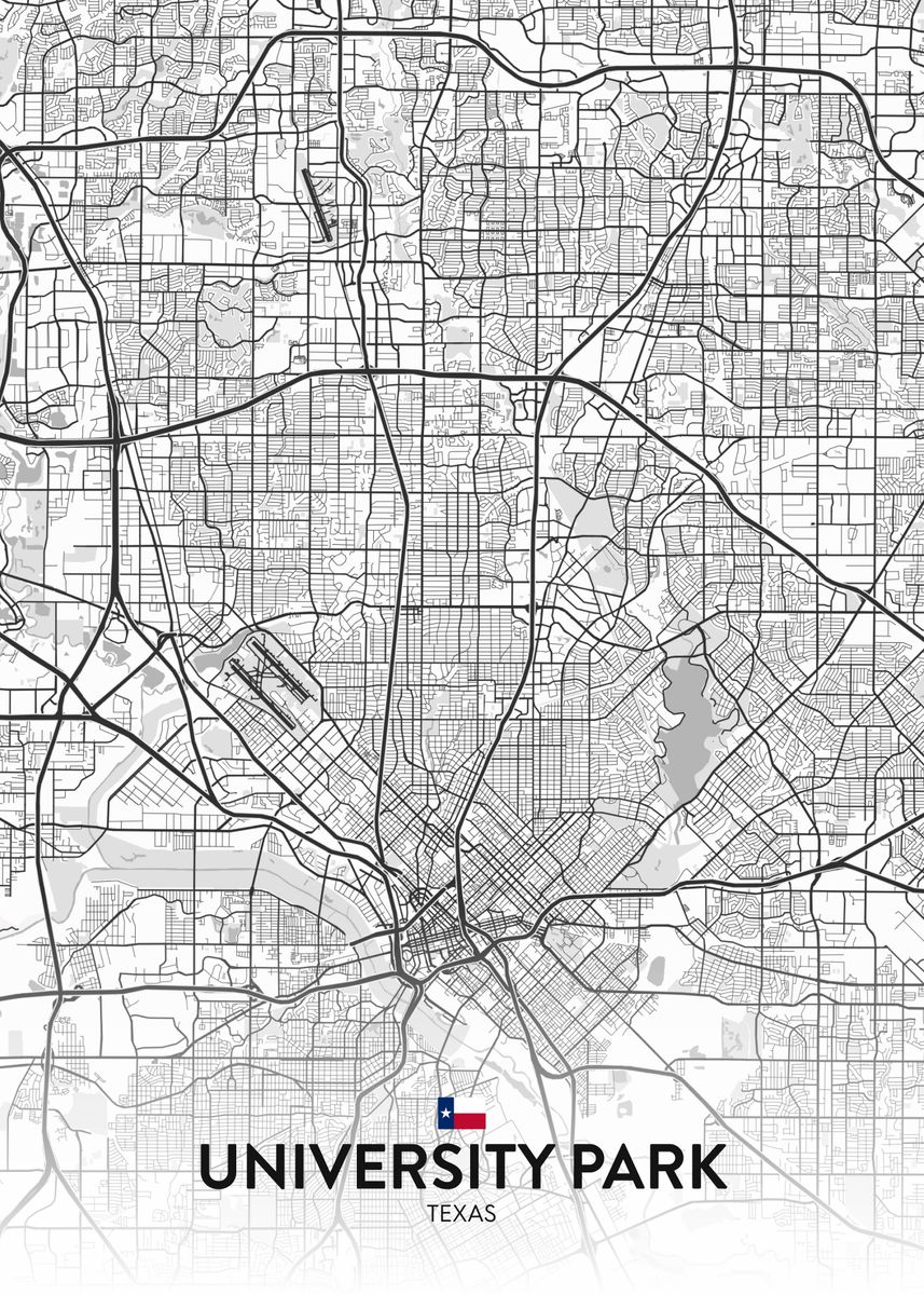 'University Park TX' Poster, picture, metal print, paint by IMR Designs | Displate