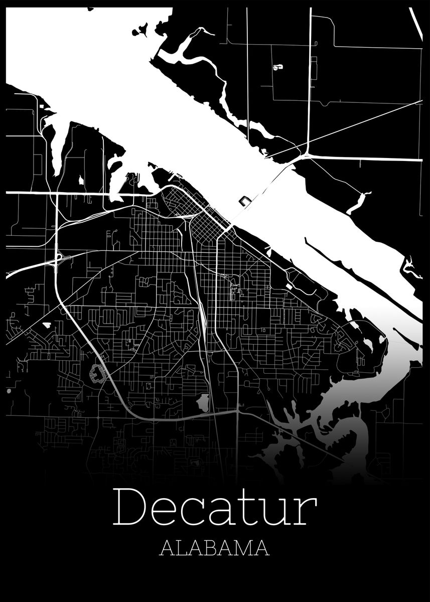 'Decatur Alabama ' Poster, Picture, Metal Print, Paint By RelDesign ...