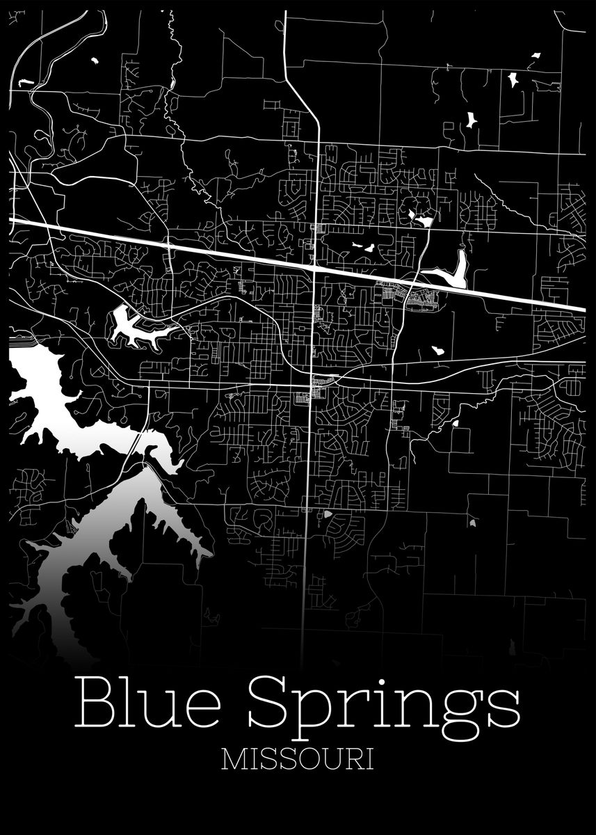 'Blue Springs Missouri ' Poster, picture, metal print, paint by