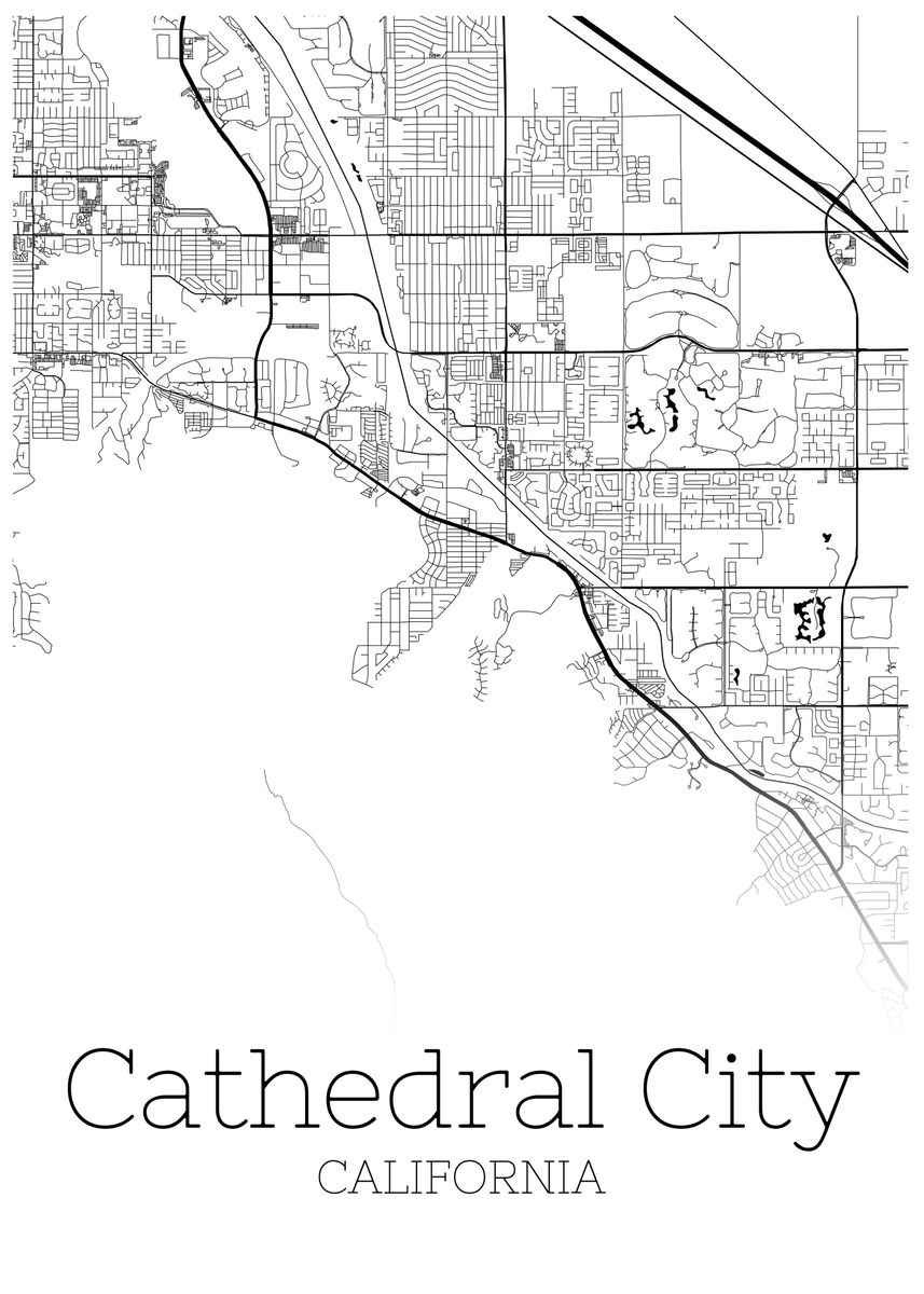 'Cathedral City California' Poster, picture, metal print, paint by