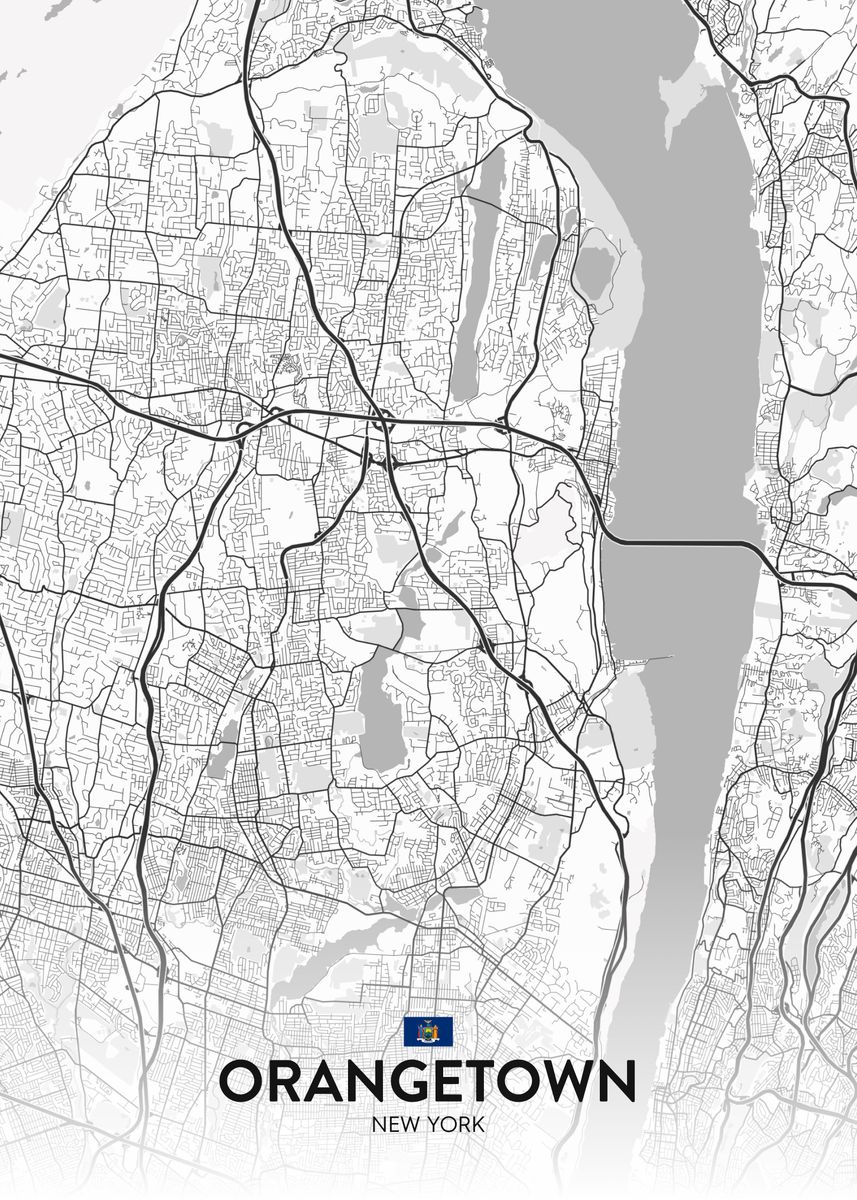 'Orangetown NY' Poster, picture, metal print, paint by IMR Designs ...