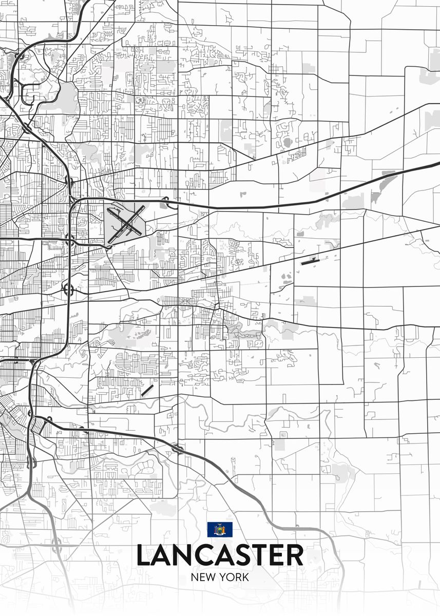 'Lancaster NY' Poster by IMR Designs Displate