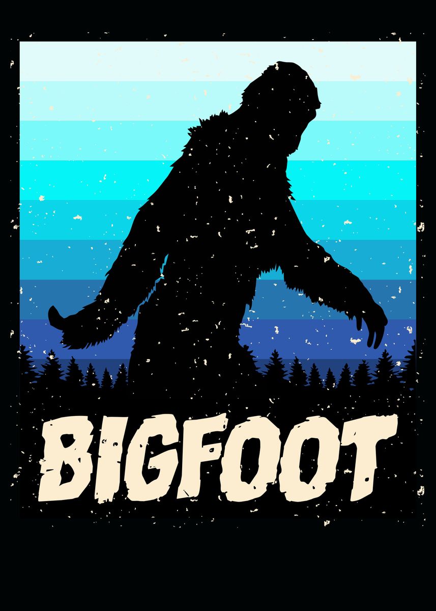 'Funny Bigfoot Sasquatch' Poster by Andrea Guenther | Displate