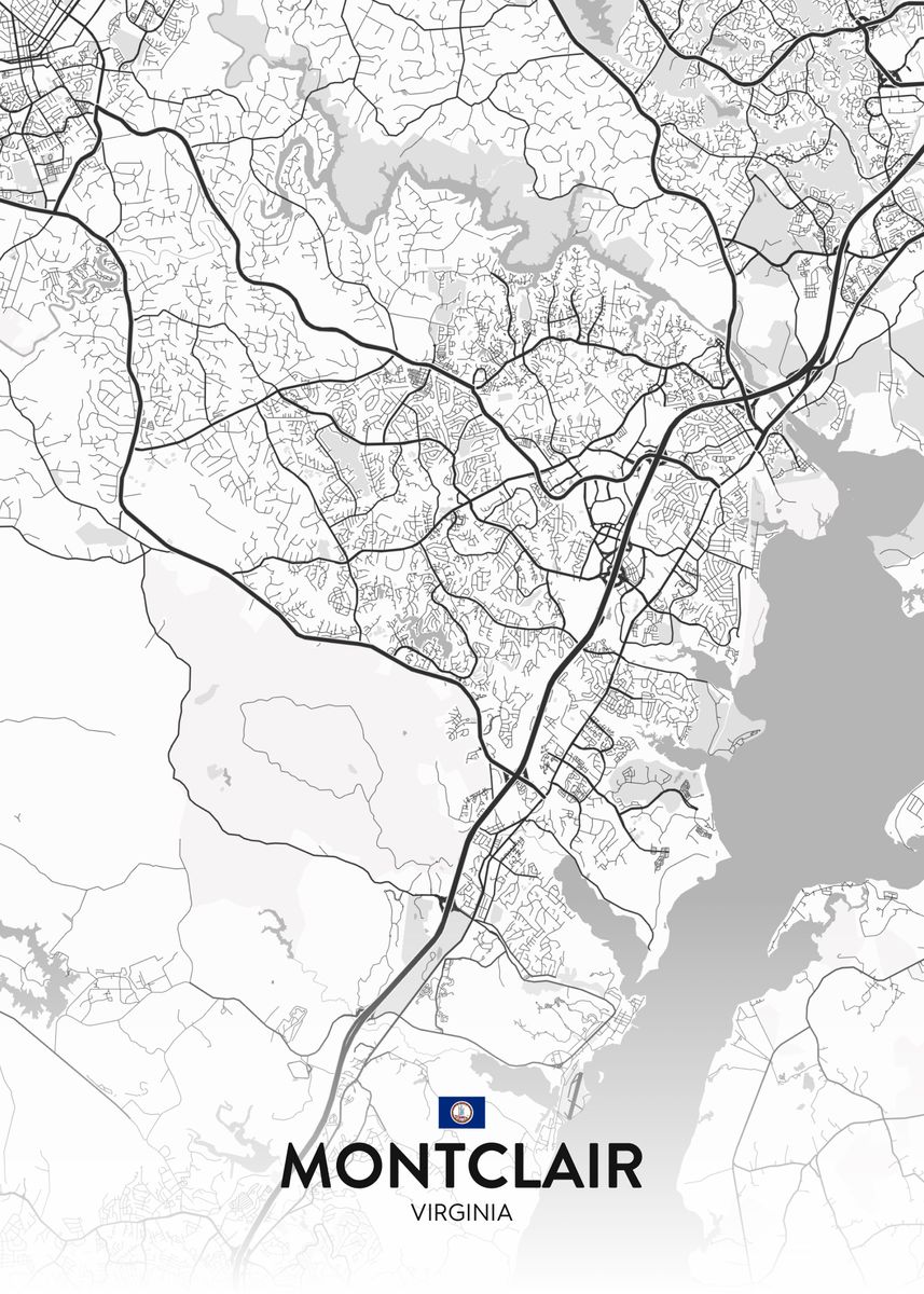 'Montclair VA' Poster, picture, metal print, paint by IMR Designs