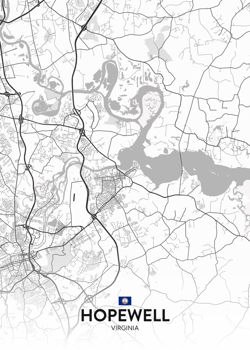 'Hopewell VA' Poster by IMR Designs Displate