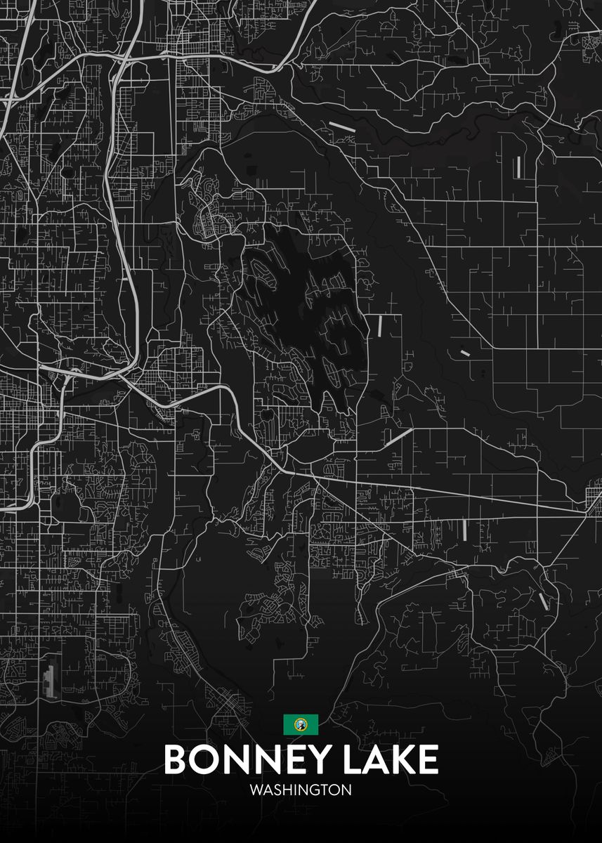 'Bonney Lake WA' Poster by IMR Designs Displate