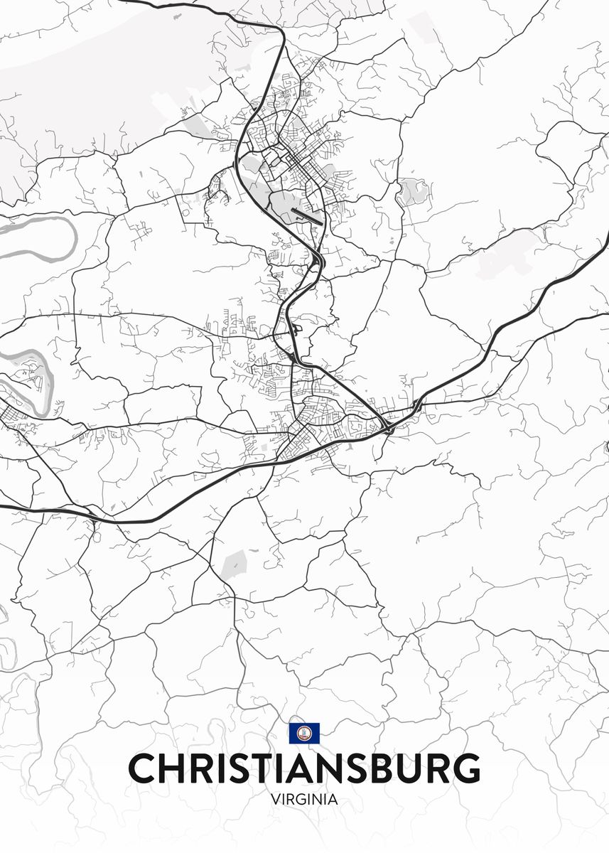 'Christiansburg VA' Poster by IMR Designs Displate