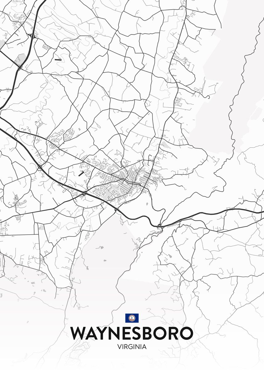 'Waynesboro VA' Poster by IMR Designs Displate