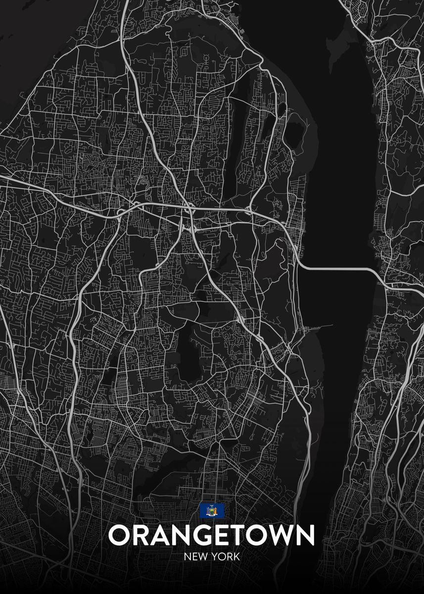 'Orangetown NY' Poster, picture, metal print, paint by IMR Designs ...