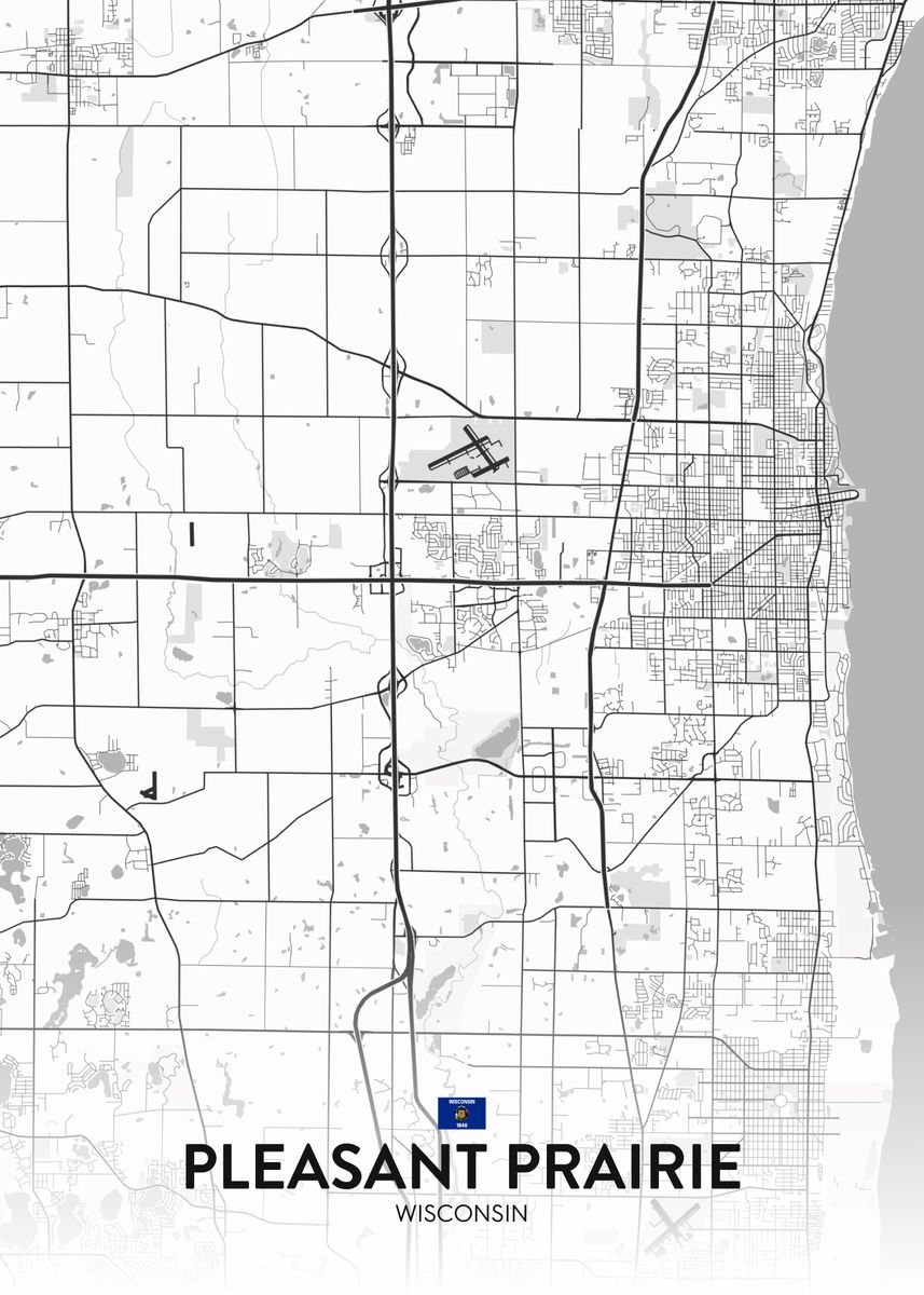 'Pleasant Prairie WI' Poster by IMR Designs Displate