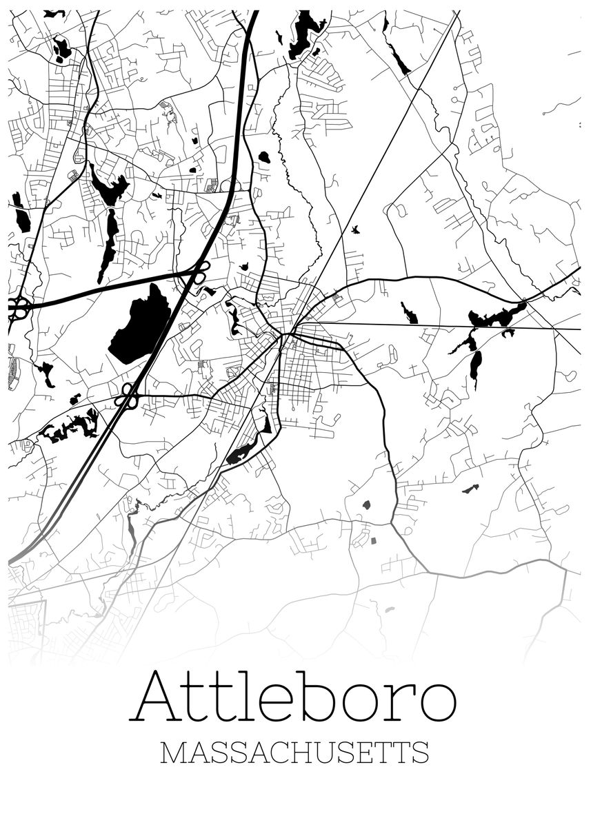 'Attleboro Massachusetts ' Poster by RelDesign Displate