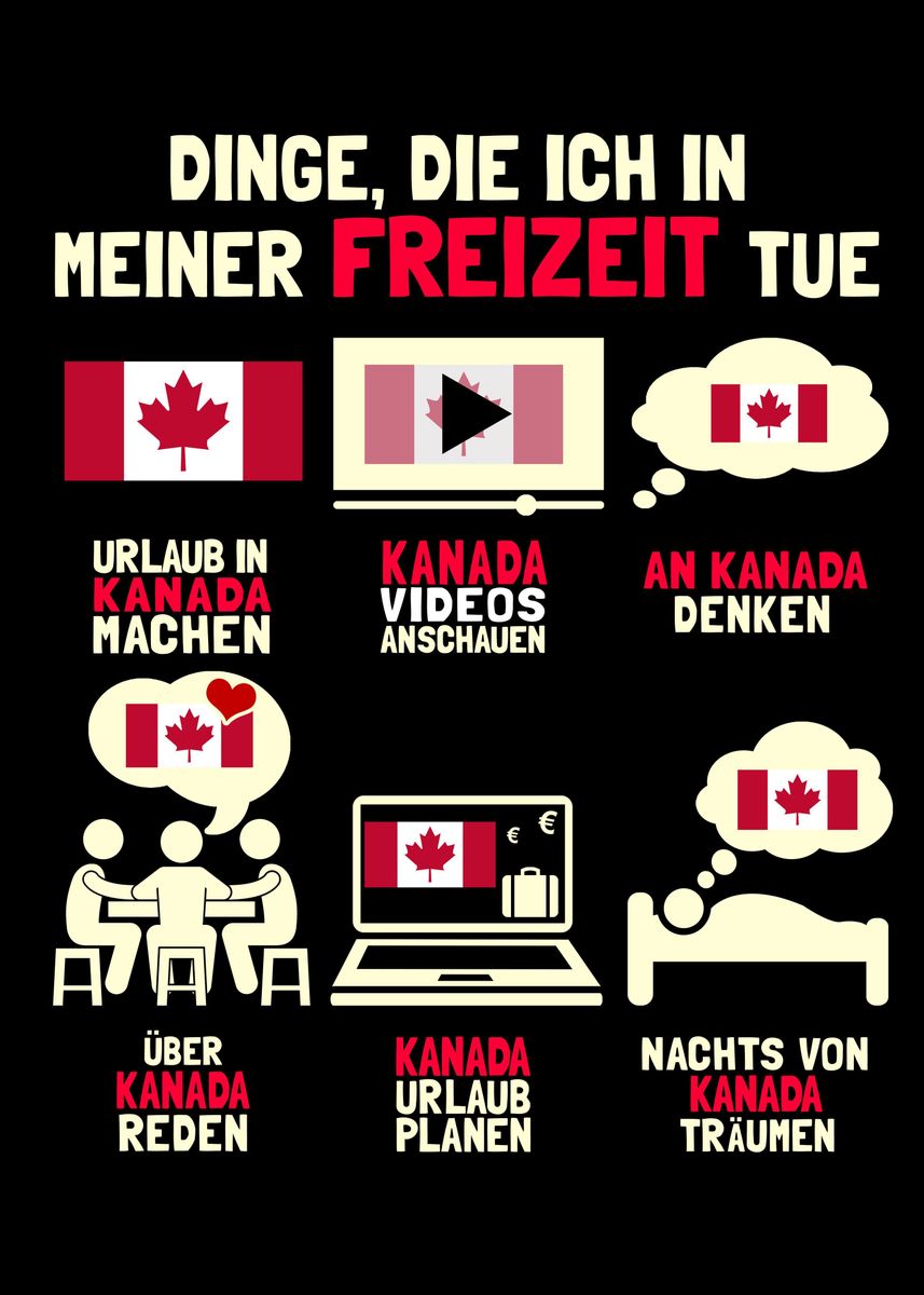 'Canada Kanada' Poster, picture, metal print, paint by to42 Displate