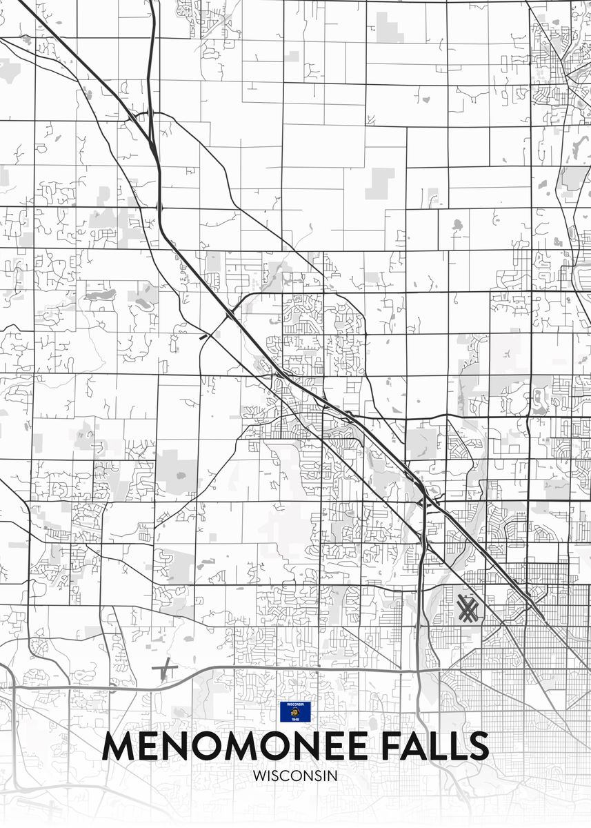 'Menomonee Falls WI' Poster by IMR Designs Displate