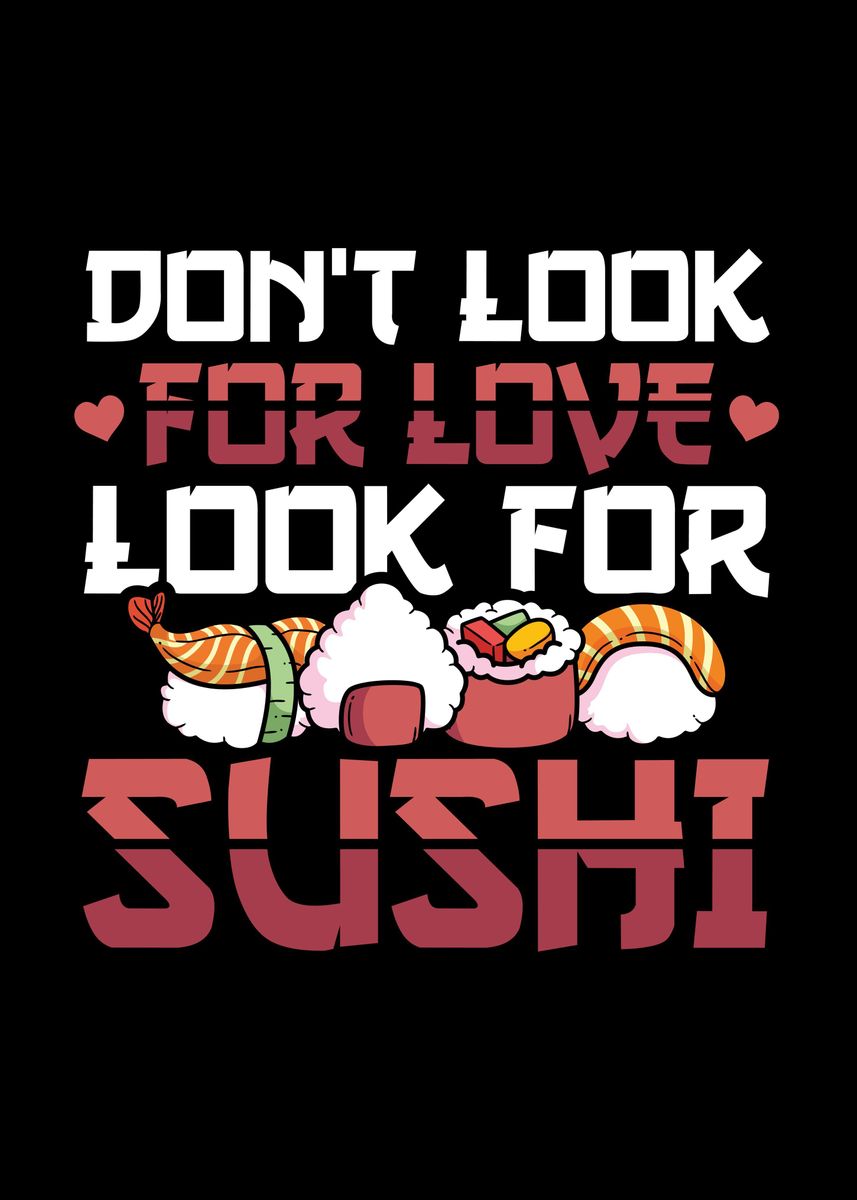 Awesome Sushi Lover Gifts' Poster, picture, metal print, paint by TW Design