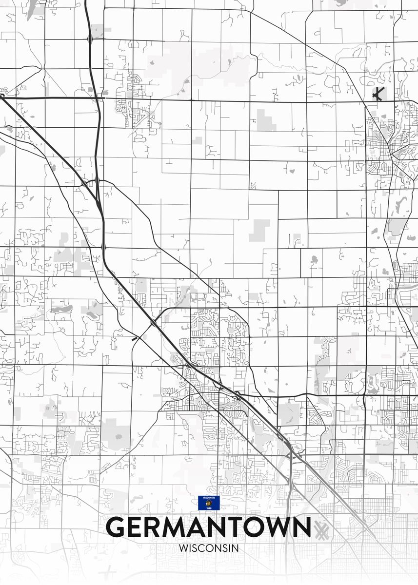 'Germantown WI' Poster by IMR Designs Displate