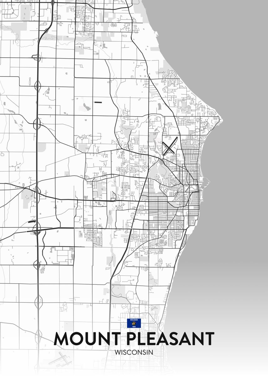 'Mount Pleasant WI' Poster by IMR Designs Displate