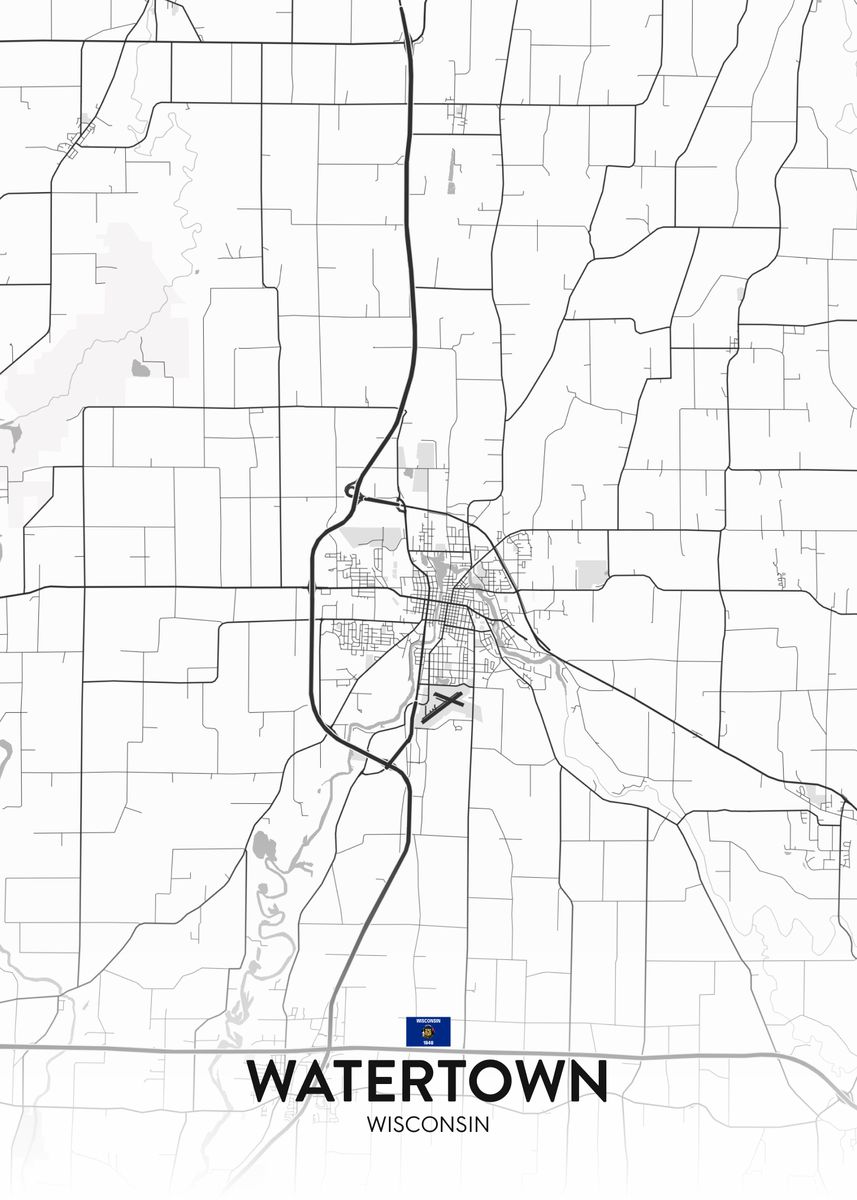 'Watertown WI' Poster by IMR Designs Displate