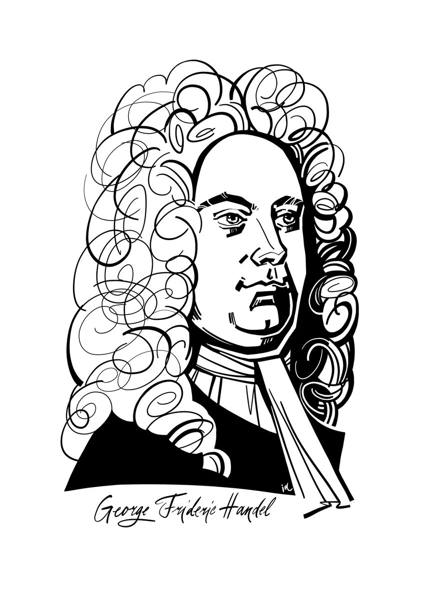 'George Frideric Handel' Poster, picture, metal print, paint by Irina ...