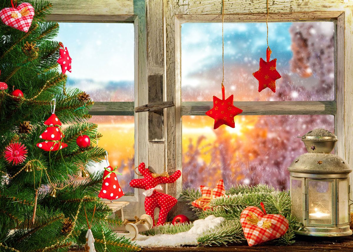 'Christmas window' Poster by Mad Crabs Creations Displate