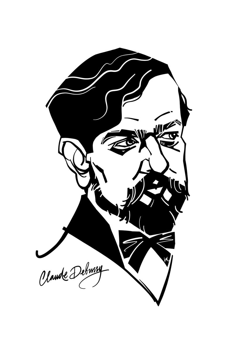 'Claude Debussy' Poster, picture, metal print, paint by Irina Ivanova ...