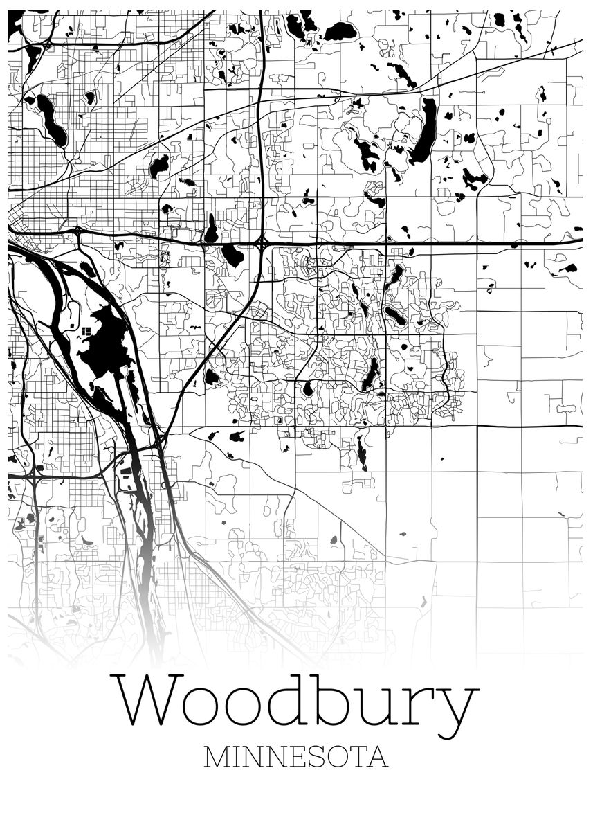 'Woodbury Minnesota map' Poster by RelDesign Displate
