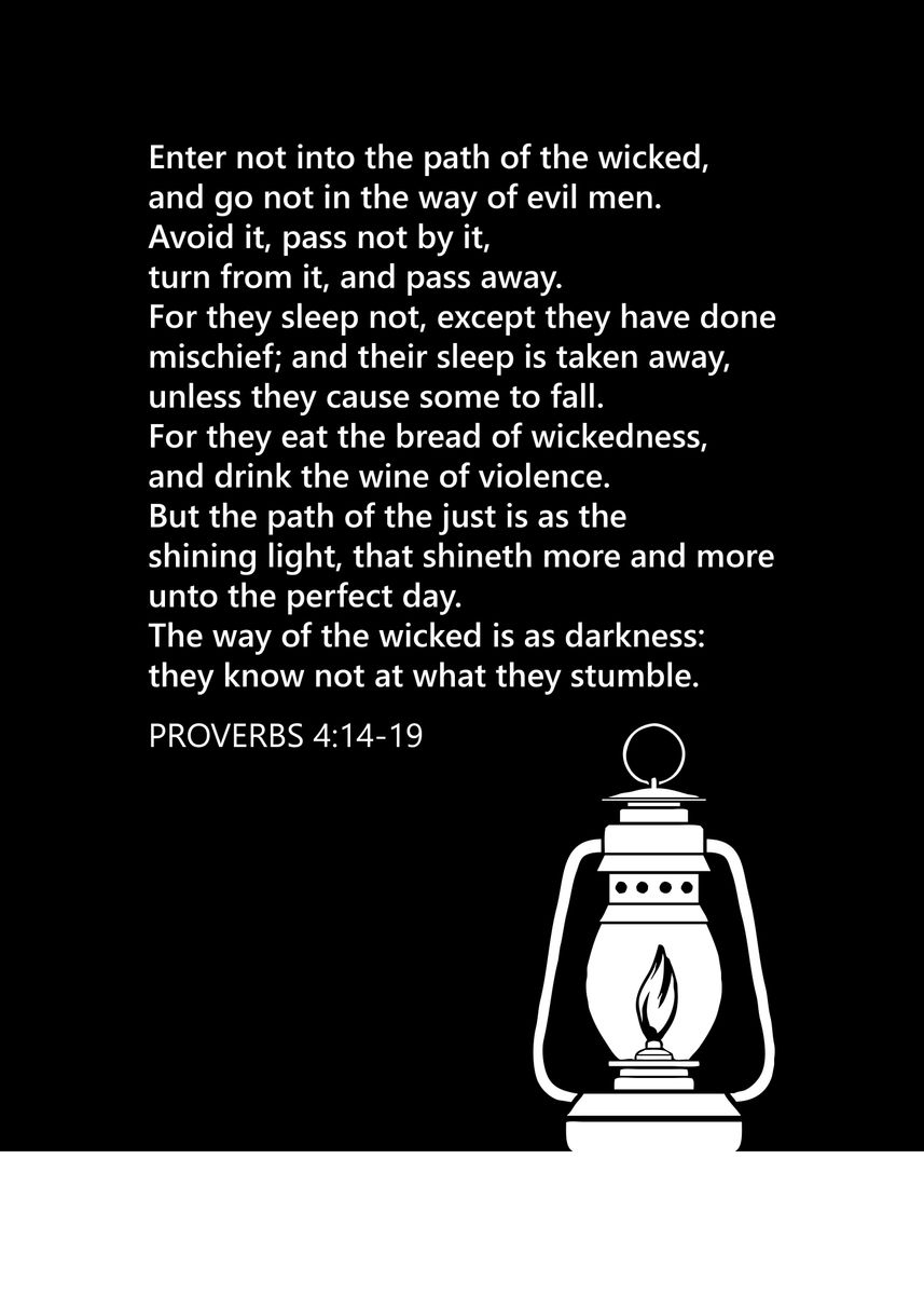 Proverbs 4 14 19 Poster Picture Metal Print Paint By ABConcepts proverbs-4-14-19-poster-picture-metal-print-paint-by-abconcepts