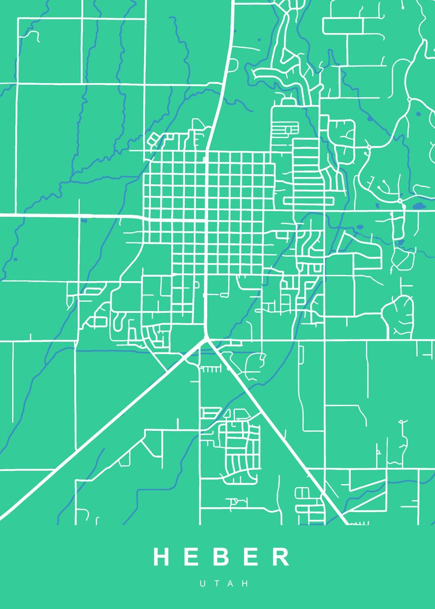 HEBER Map UTAH Poster By UrbanMaps Displate   Aa91978c80d0657c64f675023fb560b1 72b7610b7c73fb4e499b568d36cd98c9 