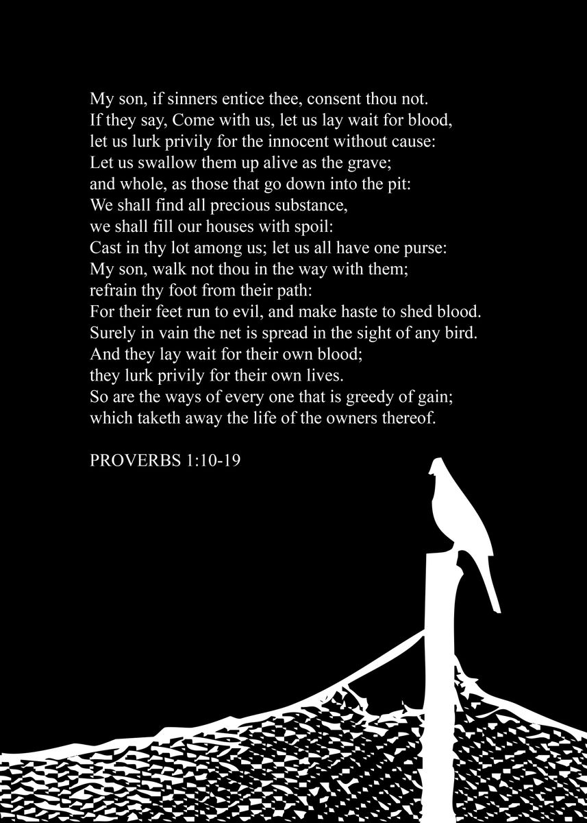  Proverbs 1 10 19 Poster Picture Metal Print Paint By ABConcepts 