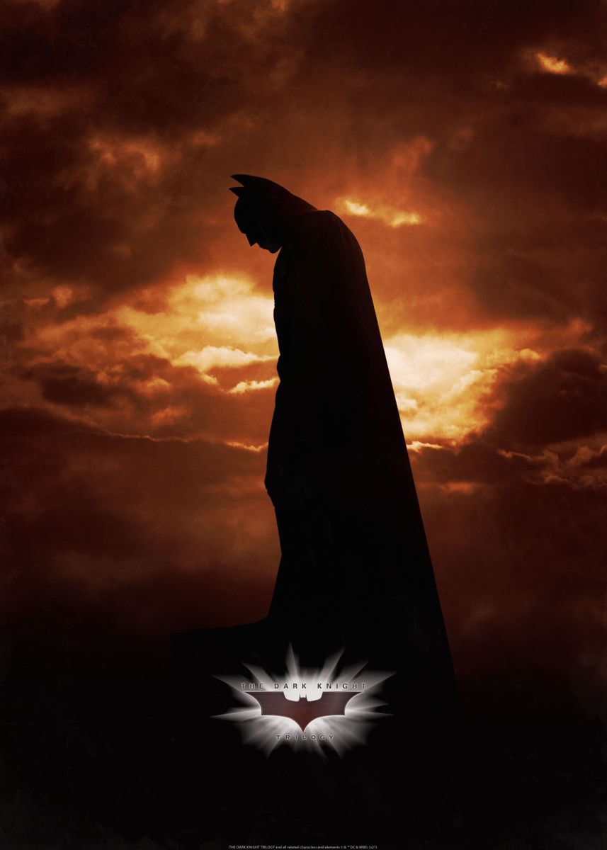 Batman Begins Movie Art 1' Poster, picture, metal print, paint by DC Comics