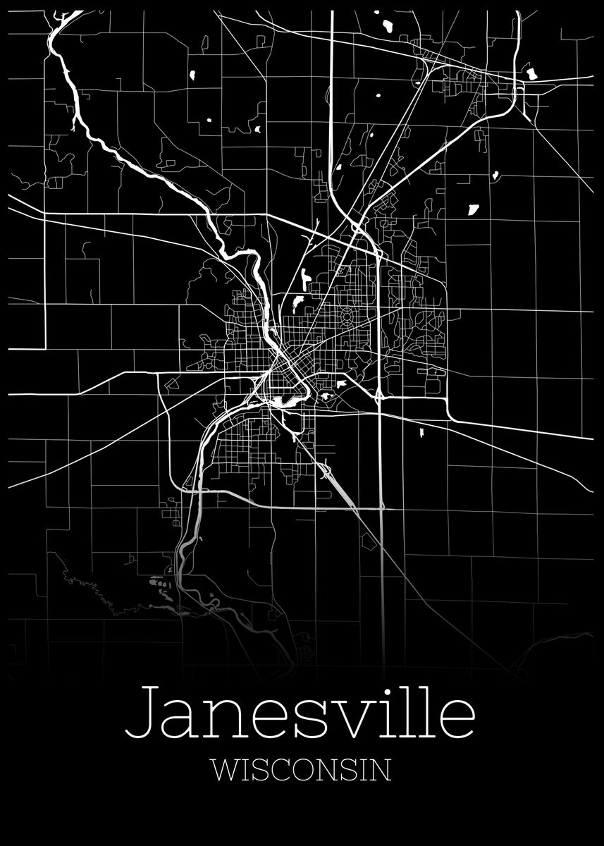 'Janesville Wisconsin ' Poster, picture, metal print, paint by ...