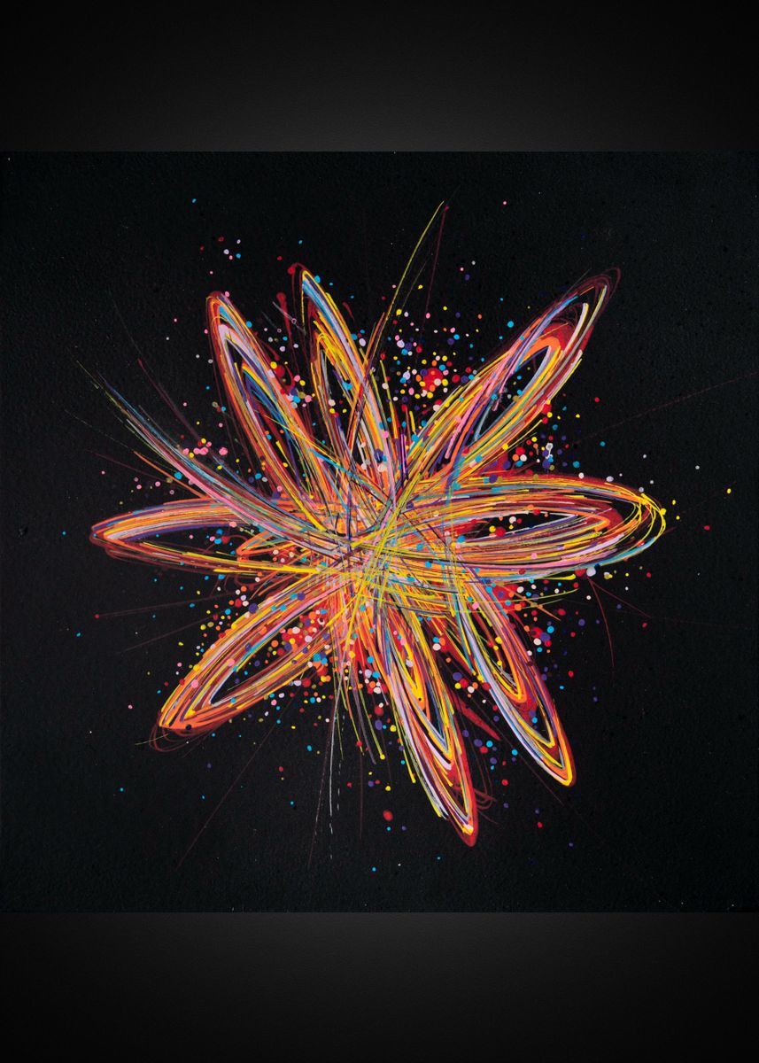 'painting 2019 055 on dark' Poster by Dominique Vial | Displate
