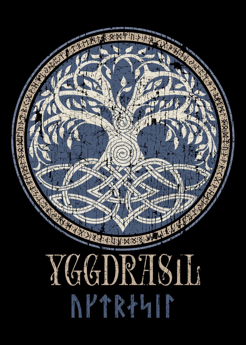 'Nordic Viking Yggdrasil ' Poster, picture, metal print, paint by ...