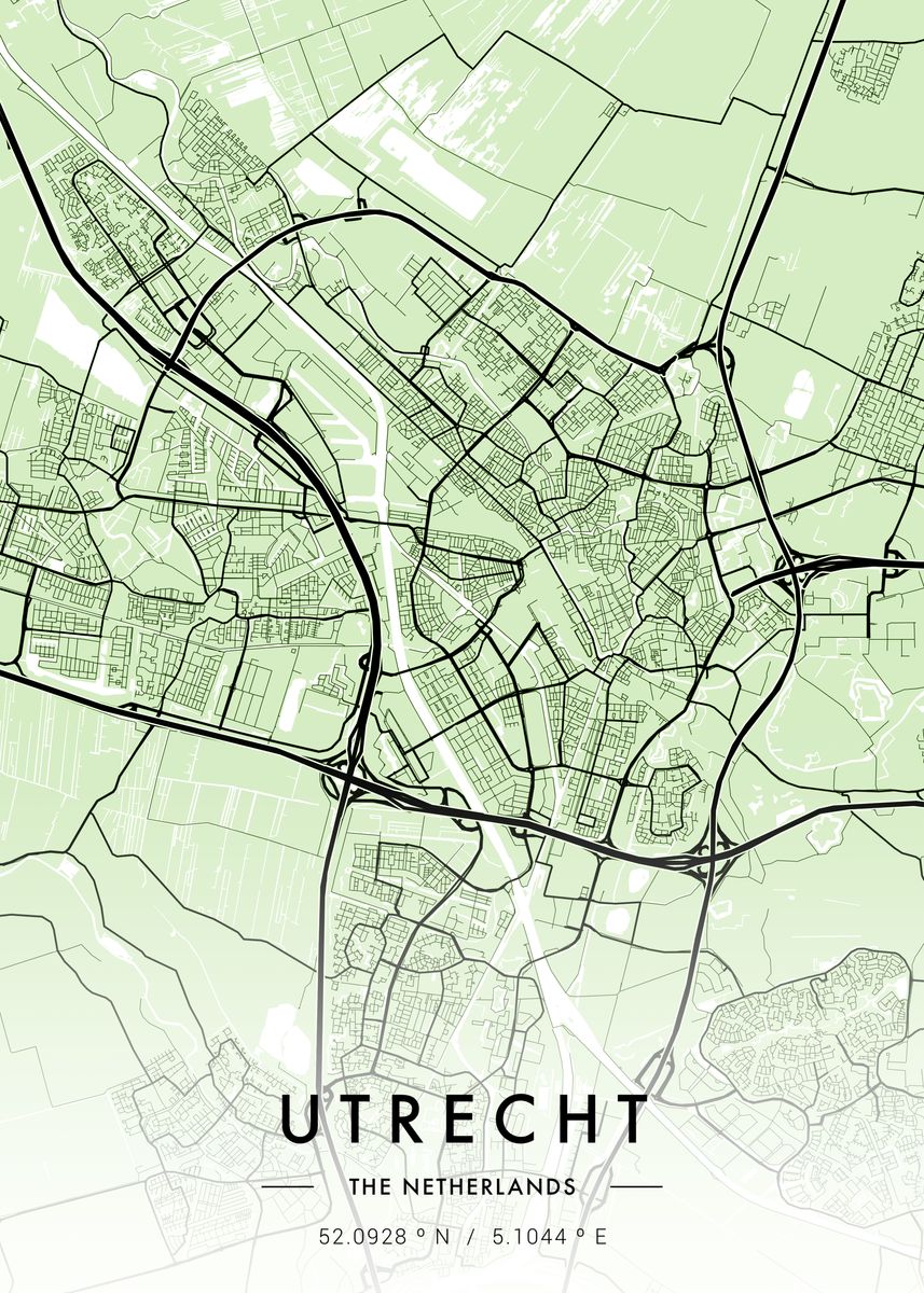 Utrecht City Map Green Poster By MVDZ Graphic Design Displate   28866dd9be73c42e8672e4b819e4bb87 149201136da2c758dc962e143baa00d0 