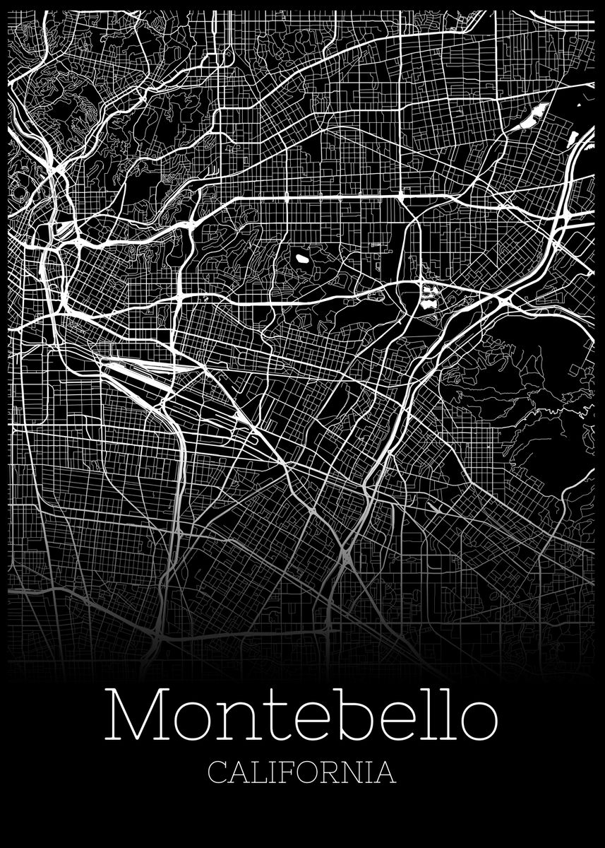 'Montebello California ' Poster by RelDesign Displate